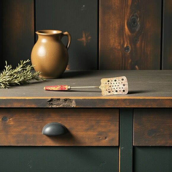 Vintage Spatula Red Handle No Markings - Picture 1 of 6